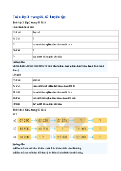 Giải SGK môn Toán 3 - Bài  62: Luyện tập chung  | Kết nối tri thức