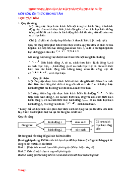 Phương pháp giải các bài toán tổ hợp xác suất (có lời giải)
