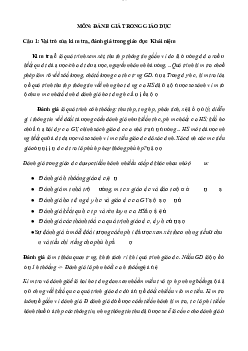 Vai trò của kiểm tra, đánh giá trong giáo dục | Đại học Sư Phạm Hà Nội