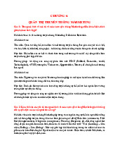 Bài tập chương 6 Quản trị truyền thông Marketing | Quản trị Marketing