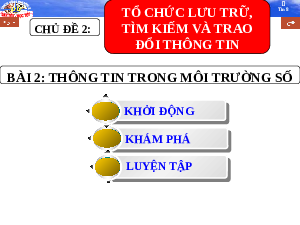 Giáo án điện tử Tin học 8 Bài 2 Chân trời sáng tạo : Thông tin trong môi trường số