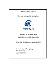 Tiểu luận Quản lý tài chính | Trường đại học Điện Lực