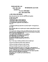 Báo cáo Thí Nghiệm Hóa Đại Cương Bài 3: Tốc Độ Phản Ứng | Hóa học đại cương | Đại học Nông Lâm Thành phố Hồ Chí Minh