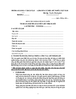 Mẫu báo cáo thành tích cá nhân giáo viên chủ nhiệm giỏi mới nhất 2024