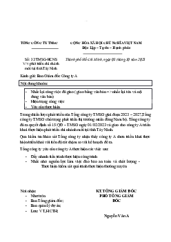 Bài tập thực hành học phần Quản trị hành chính văn phòng