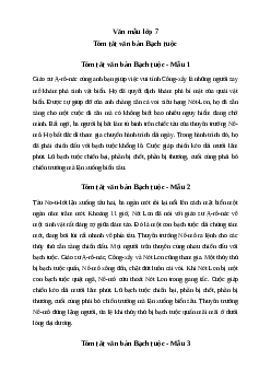 Tóm tắt văn bản Bạch tuộc (3 mẫu) | Văn mẫu lớp 7 Cánh diều