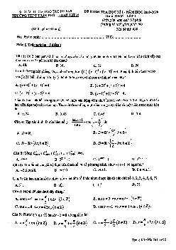 Đề thi học kì 1 Toán 11 năm 2019 – 2020 trường THPT Trần Phú – Hà Nội