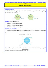 Trắc nghiệm và tự luận chủ đề phương trình mặt cầu