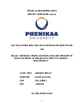 Trình bày những xu hướng thay đổi nền kinh tế toàn cầu trong 20 năm qua của Công ty Samsung Electronics | Bài tập lớn kết thúc học phần Kinh doanh quốc tế | Trường Đại học Phenikaa