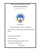 Từ sáu nhiệm vụ trọng tâm trong Đại hội XIII liên hệ với thực tiễn hiện nay | Bài tập lớn môn Lịch sử đảng cộng sản Việt Nam
