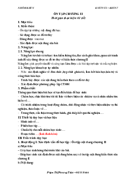 Giáo án Ôn tập chương 2 | Khoa Học Tự Nhiên 7 Kết nối tri thức