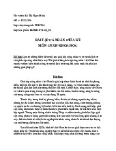 Bài tập cá nhân giữa kì môn chủ nghĩa xã hội khoa hoc –Trường Đại học kinh tế quốc dân