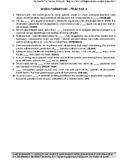 Word Formation - Practice 3