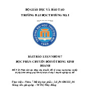 Phân tích tác động của chuyển đổi số trong marketing và tiếp thị đa kênh thông qua liên hệ thực tế của 1 doanh nghiệp cụ thể | Bài thảo luận chuyển đổi số trong kinh doanh