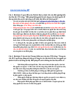Câu hỏi tình huống ôn tập học phần Luật hiến pháp