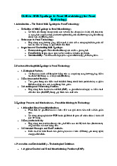 Outline: Milk Spoilage in Food Microbiology | Môn Microbiology - Trường Đại học Quốc tế, Đại học Quốc gia Thành phố Hồ Chí Minh