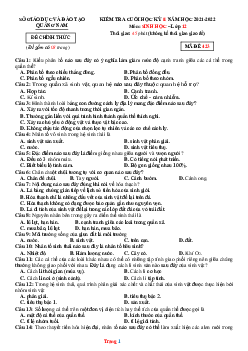 TOP 2 đề thi cuối học kỳ II năm 2021 -2022 môn sinh 12 học tỉnh Quảng Nam (có đáp án)