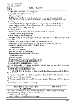 Giáo án Địa Lí lớp 7 cả năm PTNL phương pháp mới