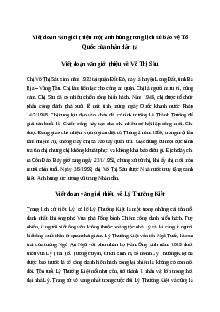 Viết đoạn văn giới thiệu một anh hùng trong lịch sử bảo vệ Tổ Quốc của nhân dân ta | Văn mẫu Tiếng việt 10| Cánh diều