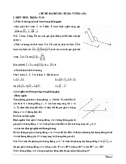 Tài liệu chủ đề hai đường thẳng vuông góc
