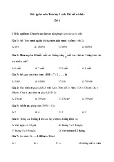 Đề ôn tập hè lớp 3 môn Toán sách Kết nối tri thức - Đề 4