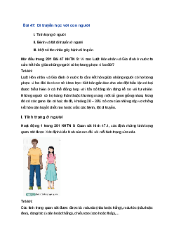 Giải Khoa học tự nhiên 9 Kết nối tri thức Bài 47: Di truyền học với con người