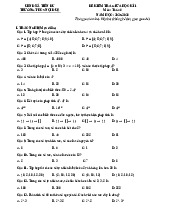 Đề giữa học kì 1 Toán 6 năm 2025 – 2026 trường THCS Nội Duệ – Bắc Ninh