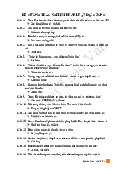 Đề cương chi tiết về môn Pháp Luật Đại Cương | Đại Học Hà Nội