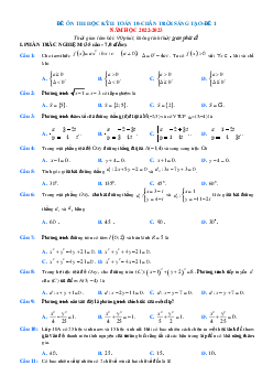 Bộ đề ôn thi HK2 Toán 10 Chân trời sáng tạo (có lời giải chi tiết )