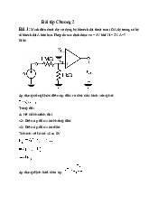 Bài tập Chương 2 - Kỹ Thuật Điện | Trường Đại học Công nghệ, Đại học Quốc gia Hà Nội