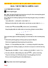 Chuyên Đề Vectơ Và Hệ Toạ Độ Trong Không Gian Ôn Thi Tốt Nghiệp Giải Chi Tiết