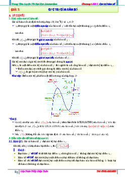 Bài tập cực trị của hàm số – Diệp Tuân Toán 12