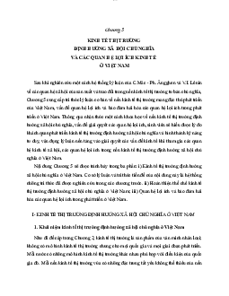 Kinh tế thị trường định hướng xã hội chủ nghĩa và các quan hệ lợi ích chung | Đại học Sư Phạm Hà Nội