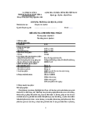 Đề cương chi tiết học phần - Giải tích 2 | Trường đại học Bách Khoa, Đại học Đà Nẵng
