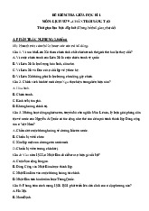 Đề thi giữa học kỳ 1 môn Lịch Sử lớp 9 năm học 2024 - 2025 | Bộ sách Chân trời sáng tạo