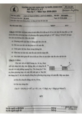 Đề thi giữa HKI học phần Vật lý đại cương 1 (Cơ và Nhiệt) năm 2024 - 2025 | Trường Đại học Khoa học tự nhiên, Đại học Quốc gia Thành phố Hồ Chí Minh