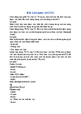 Giải SGK Tin học 12 Cánh diều Bài 8: Làm quen với CSS