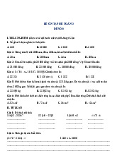 Đề ôn hè Toán 3 lên 4 - Đề 6