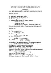 Bài Thực Hành Java Các Khái Niệm Cơ Bản và Lập Trình OOP | Môn Lập trình - Đại học Quảng Bình
