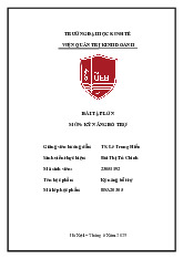 Bài tập lớn môn Kỹ năng bổ trợ | Đại học Kinh tế Thành phố Hồ Chí Minh