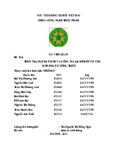 đề tài: thực trạng phát sinh và công tác qlmt đối với ctr sinh hoạt ở nông thôn môn Quản lý môi trường  | Học viện Nông nghiệp Việt Nam