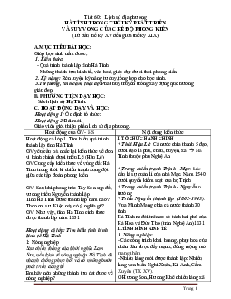 Giáo án sử 7: Lịch Sử địa phương Hà Tĩnh