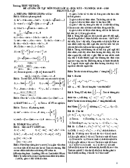 Đề cương ôn tập học kỳ 1 Toán 11 năm 2019 – 2020 trường THPT Việt Đức – Hà Nội