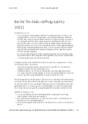 Bài thi Tìm hiểu về Pháp luật kỳ 20211 | Pháp luật đại cương | Đại học Bách Khoa Hà Nội