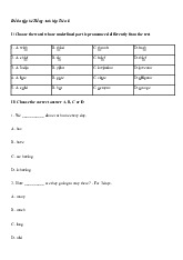 Bài tập ôn hè Tiếng Anh lớp 5 lên lớp 6 số 1