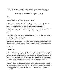 Giải Kinh tế và pháp luật 11 Bài 14: Quyền và nghĩa vụ cơ bản của công dân về bầu cử và ứng cử | Kết nối tri thức