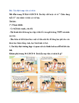 Giải SGK Giáo dục công dân 8 bài 6: Xác định mục tiêu cá nhân | Chân trời sáng tạo