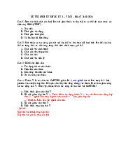 Đề thi cuối kỳ môn dược lý -Trường Đại học y khoa Phạm Ngọc Thạch