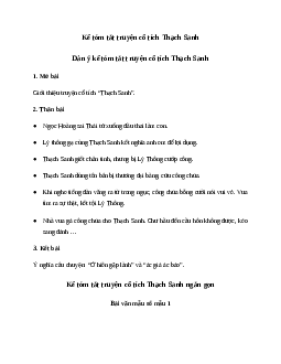 Văn mẫu lớp 6: Kể tóm tắt truyện cổ tích Thạch Sanh (Dàn ý + 18 mẫu) | Kết nối tri thức