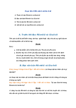 Soạn bài Rô-mê-ô và Giu-li-ét | SGK Ngữ Văn 9 Kết nối tri thức (Tập 1)